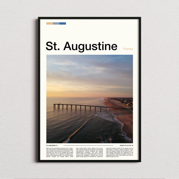 St Augustine - Pier At Sunset - Travel Print