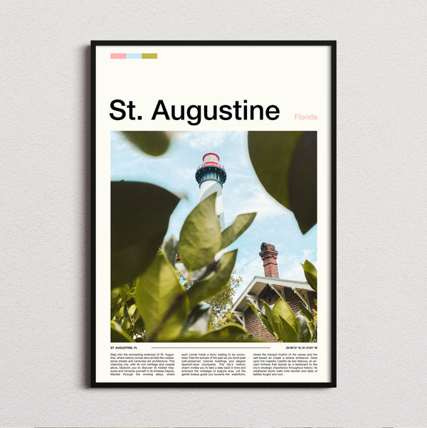 St Augustine - Lighthouse Through Foliage - Travel Print