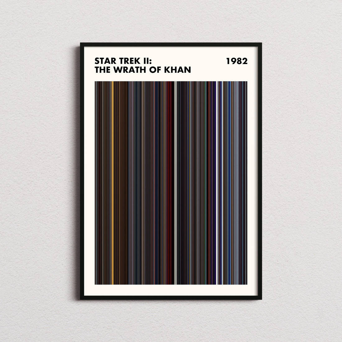 Star Trek 2: The Wrath of Khan Movie Barcode Poster - Simplified