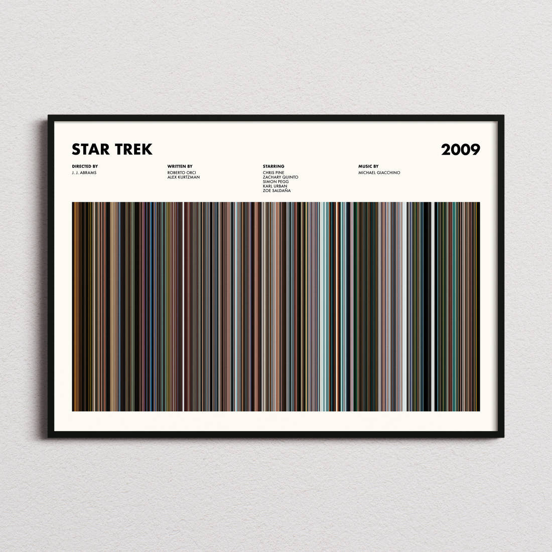 Star Trek Movie Barcode Poster