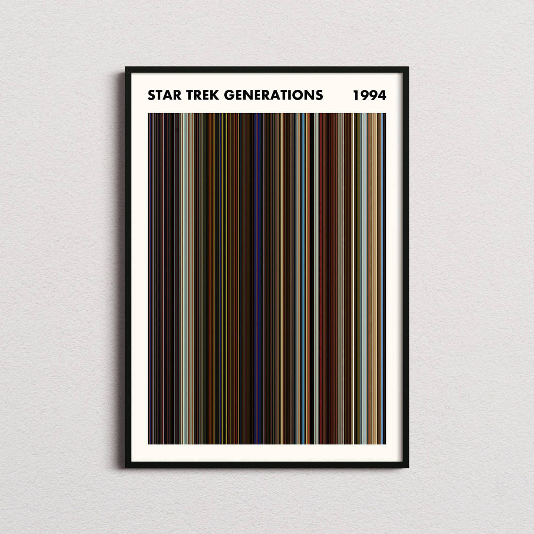 Star Trek Generations Movie Barcode Poster - Simplified