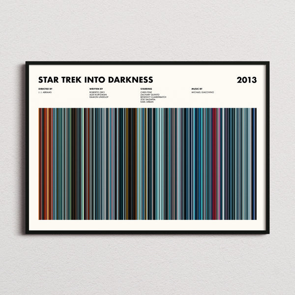 Star Trek Into Darkness Movie Barcode Poster