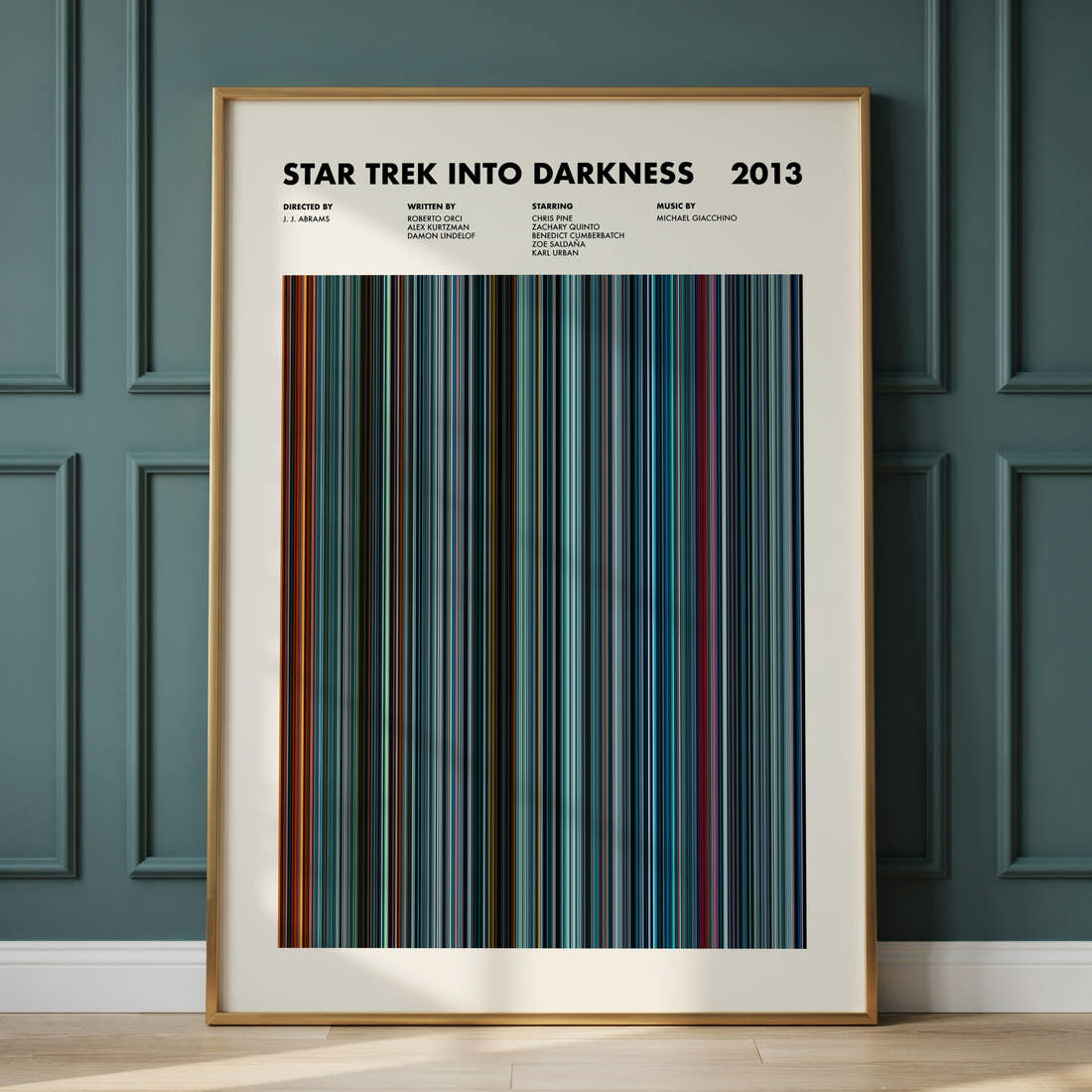 Star Trek Into Darkness Movie Barcode Poster