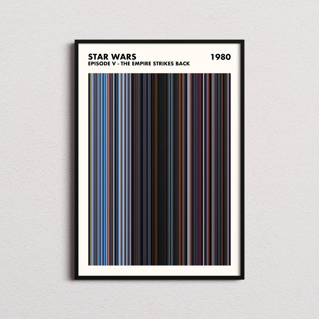 Star Wars: Episode V - The Empire Strikes Back Movie Barcode Poster - Simplified