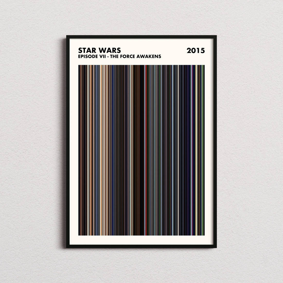 Star Wars: Episode VII - The Force Awakens Movie Barcode Poster - Simplified