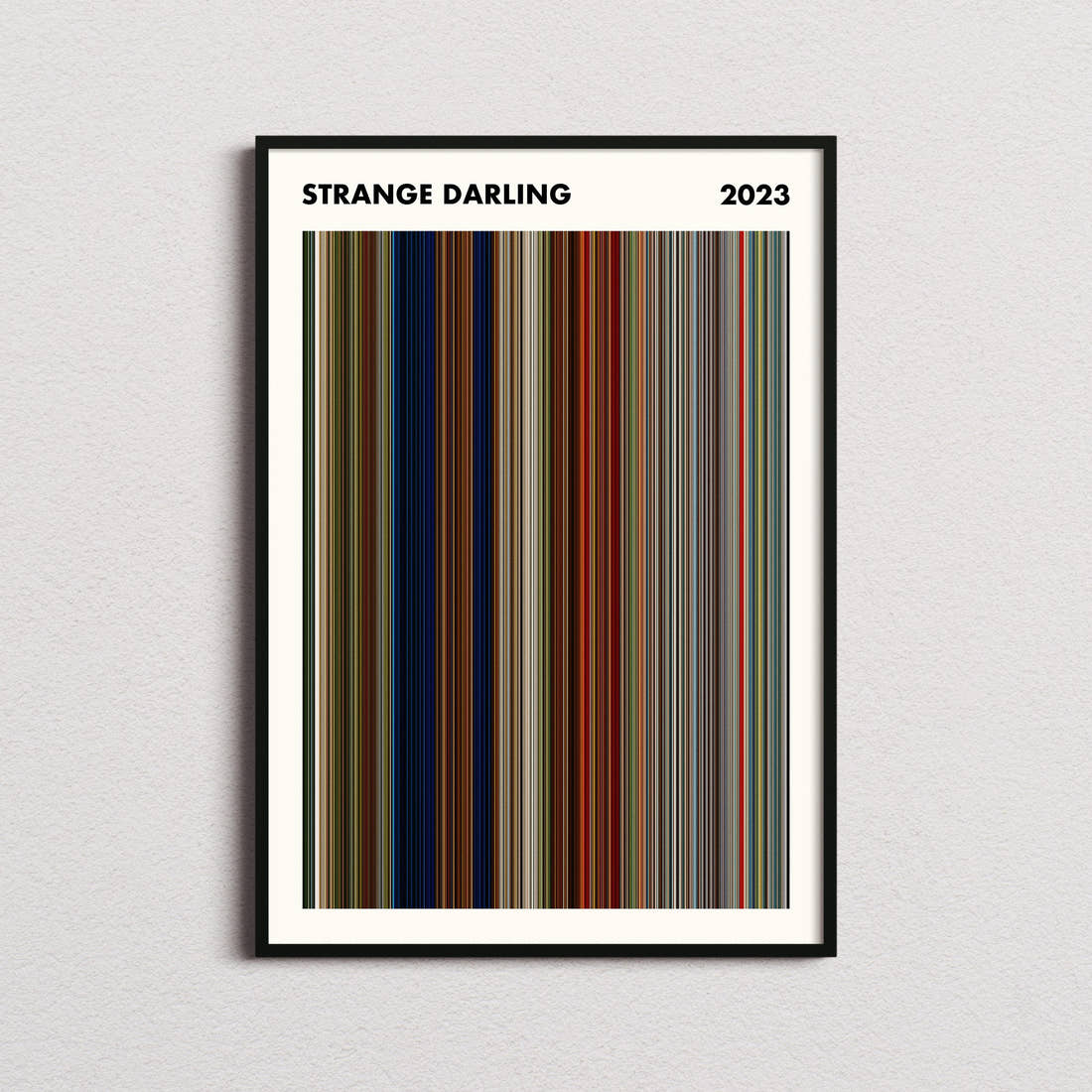 Strange Darling Movie Barcode Poster - Simplified