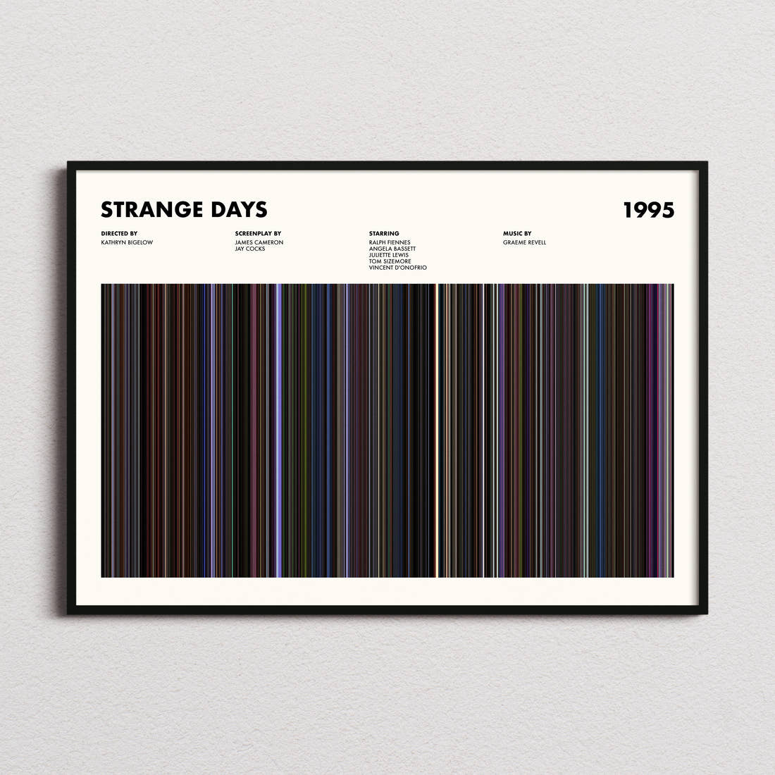 Strange Days Movie Barcode Poster