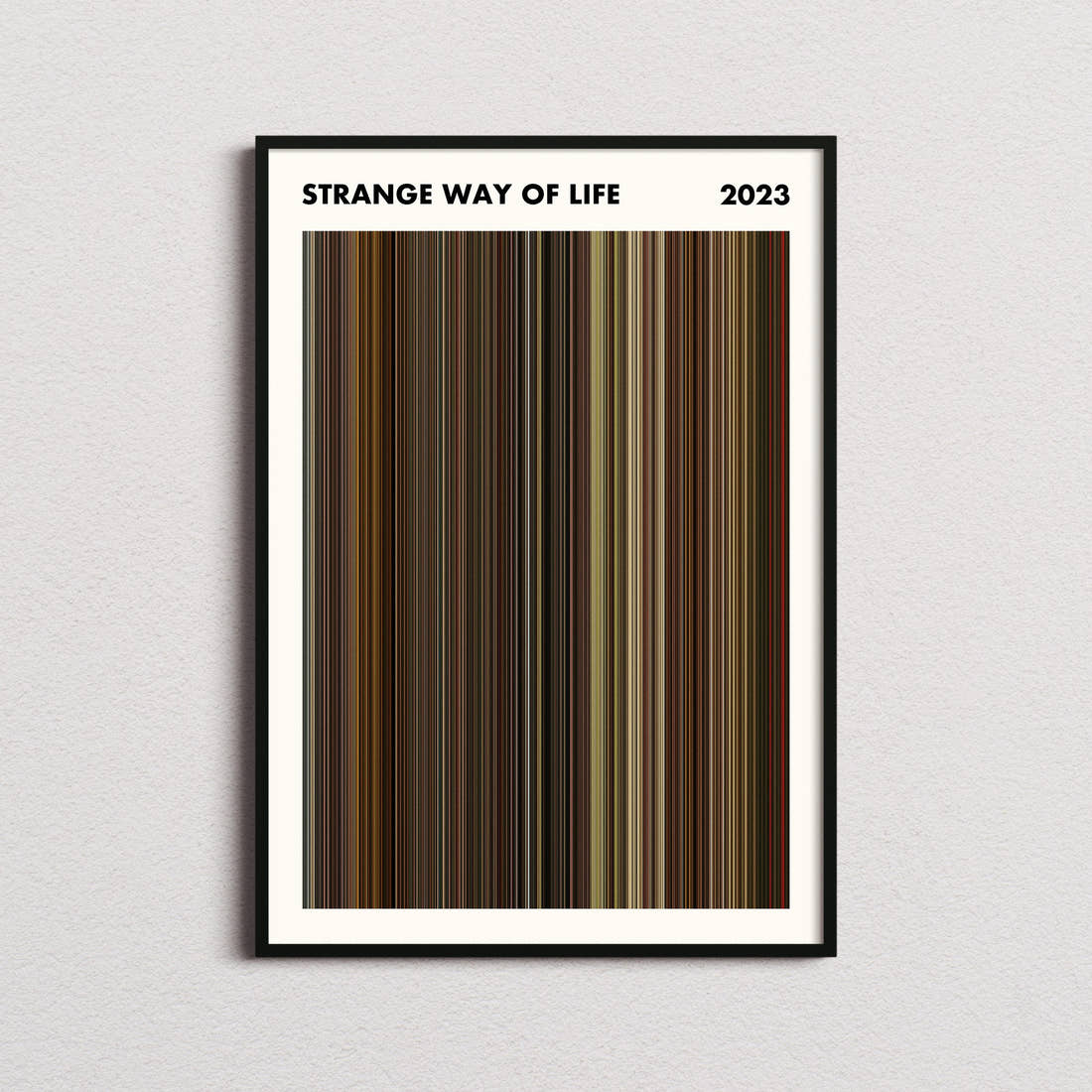 Strange Way of Life Movie Barcode Poster - Simplified
