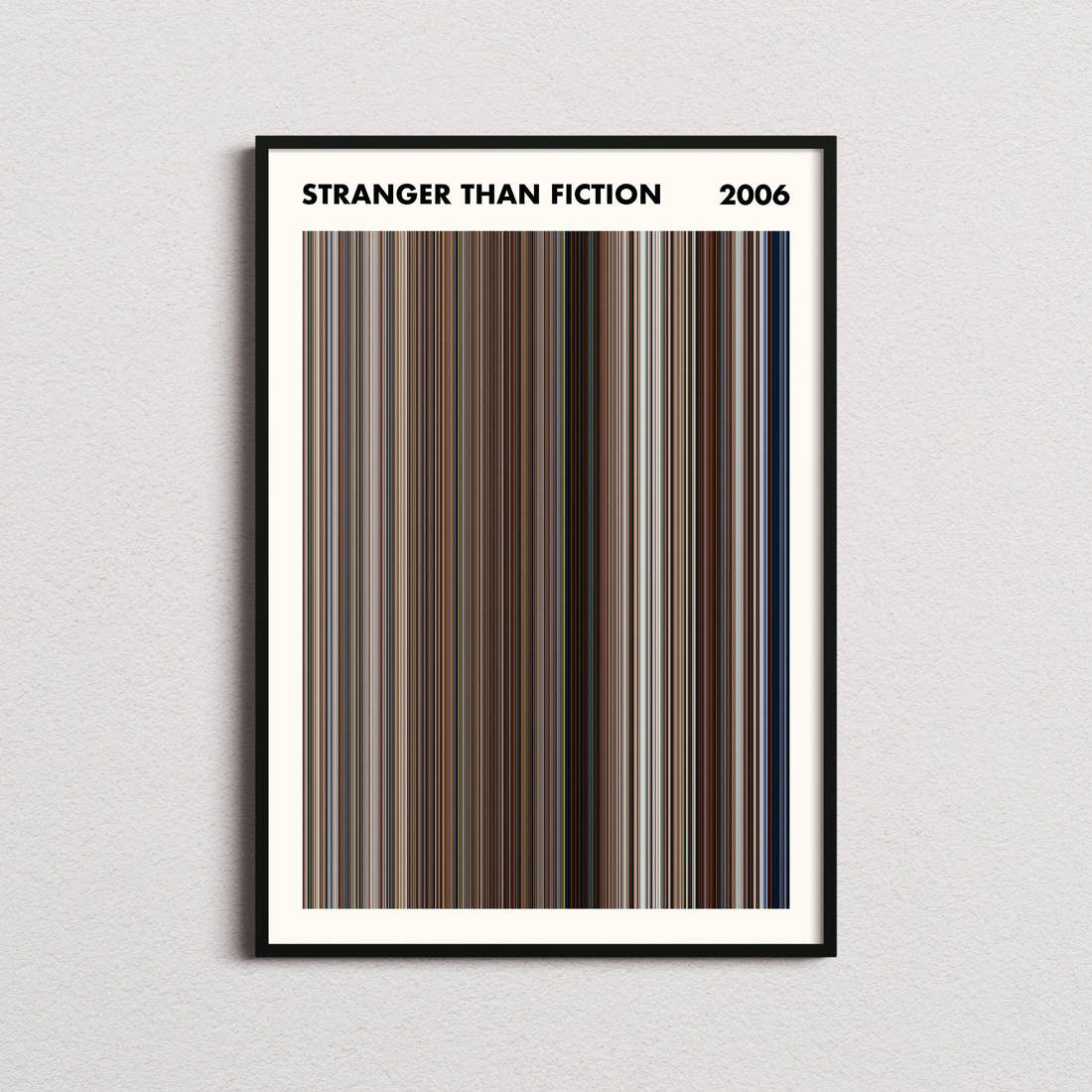 Stranger Than Fiction Movie Barcode Poster - Simplified