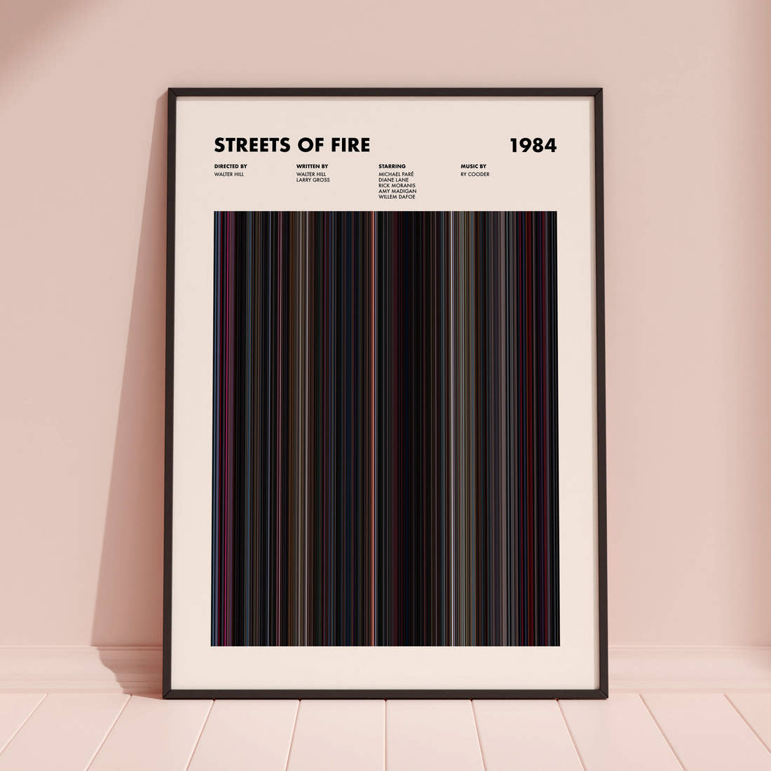 Streets of Fire Movie Barcode Poster