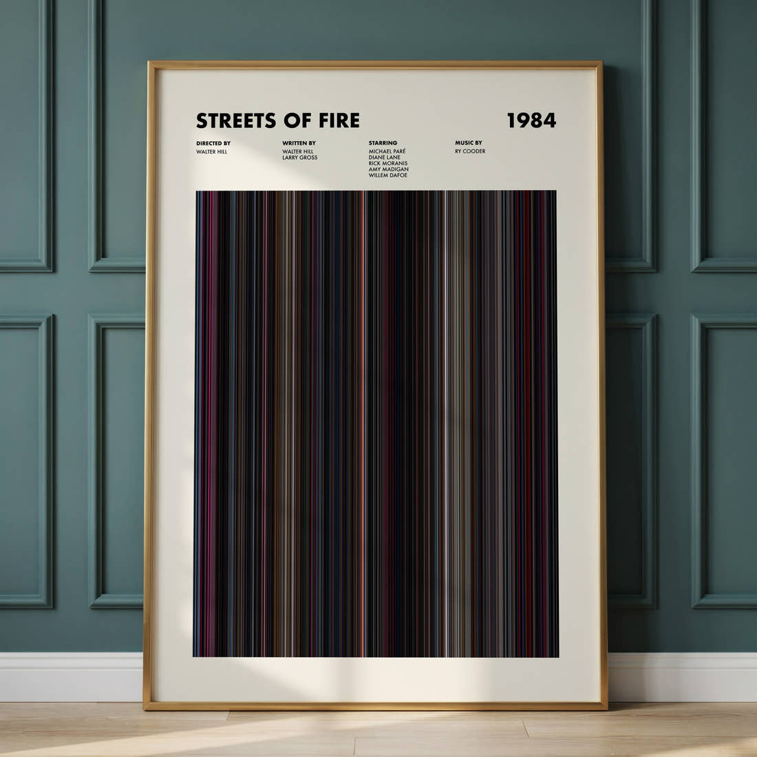 Streets of Fire Movie Barcode Poster