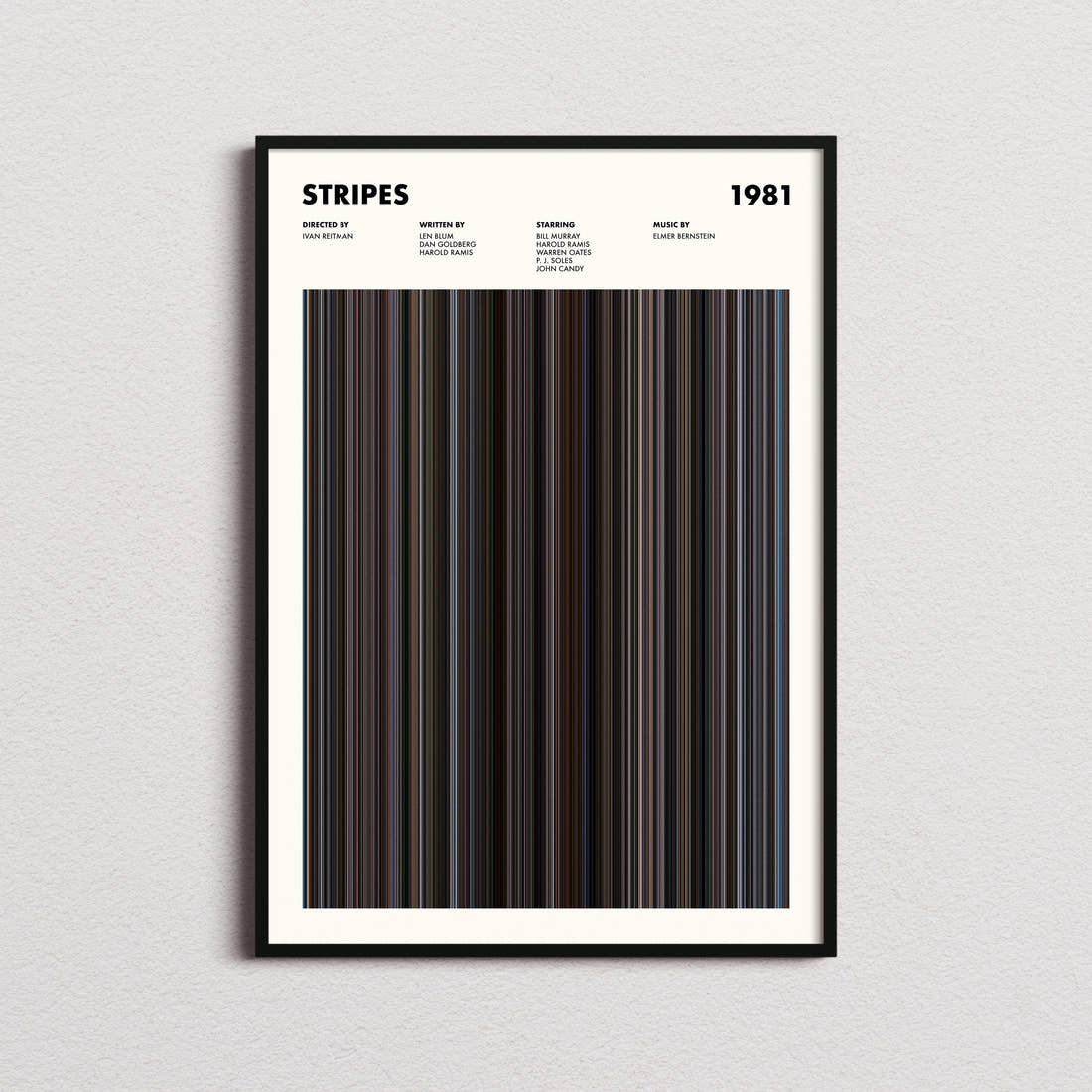 Stripes Movie Barcode Poster