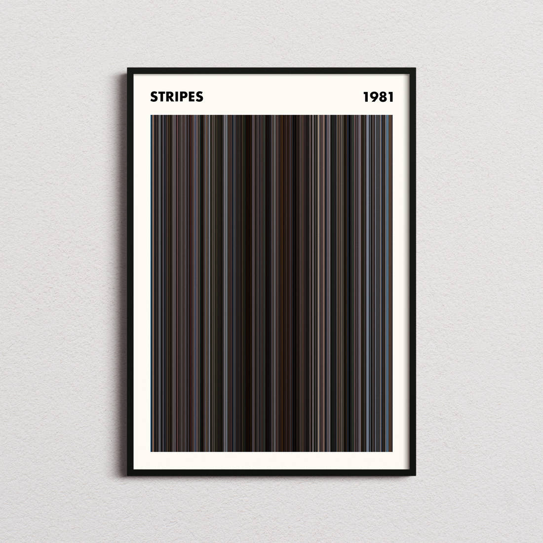 Stripes Movie Barcode Poster - Simplified