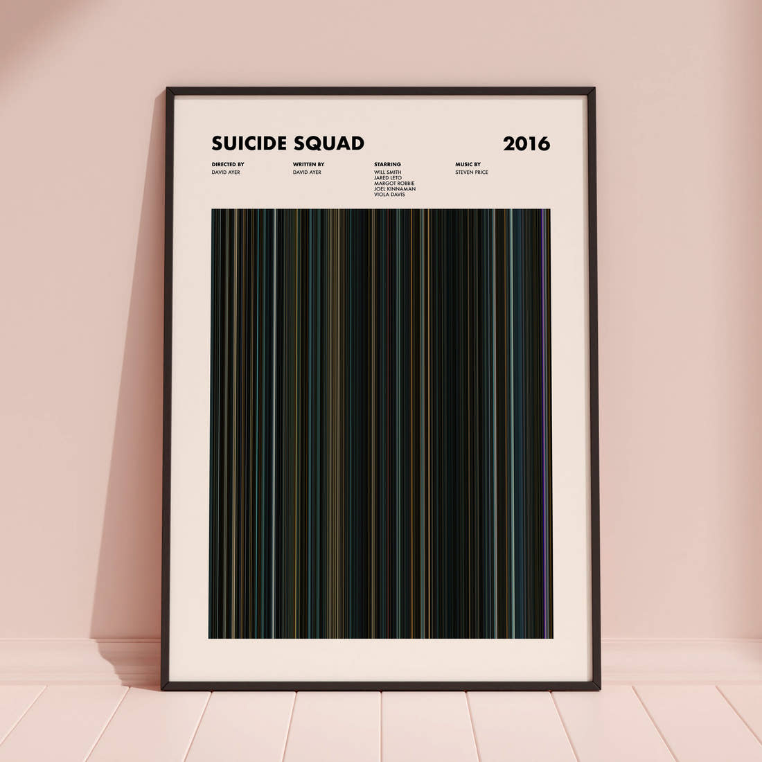 Suicide Squad Movie Barcode Poster