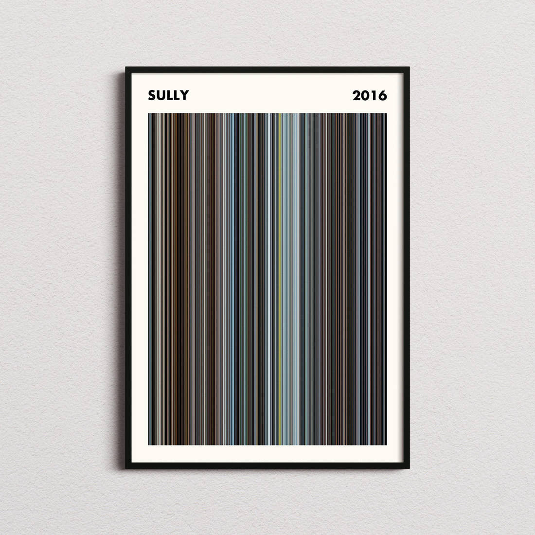 Sully Movie Barcode Poster - Simplified