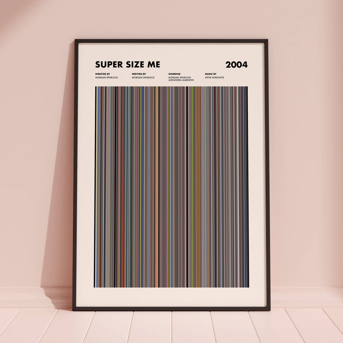 Super Size Me Movie Barcode Poster