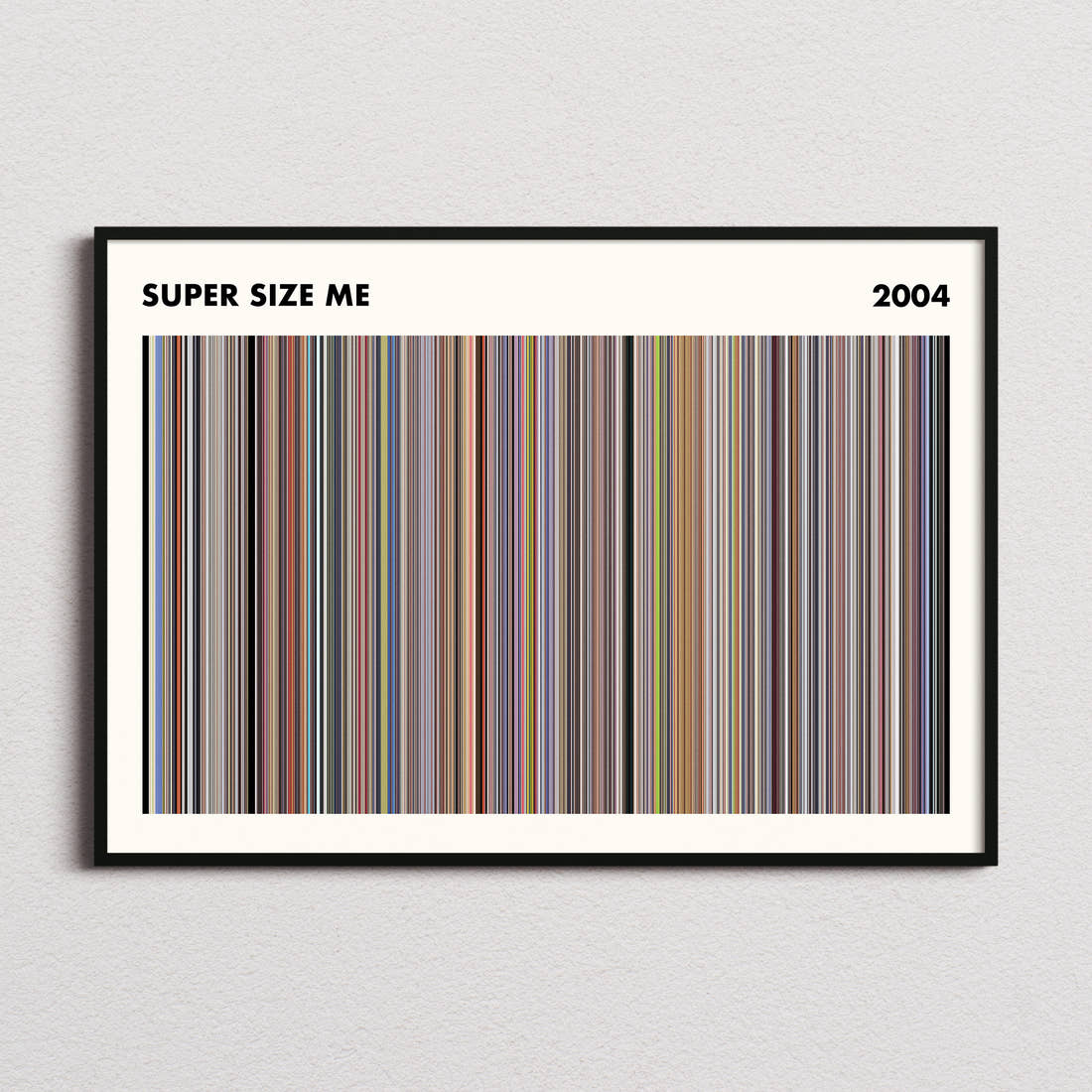 Super Size Me Movie Barcode Poster - Simplified