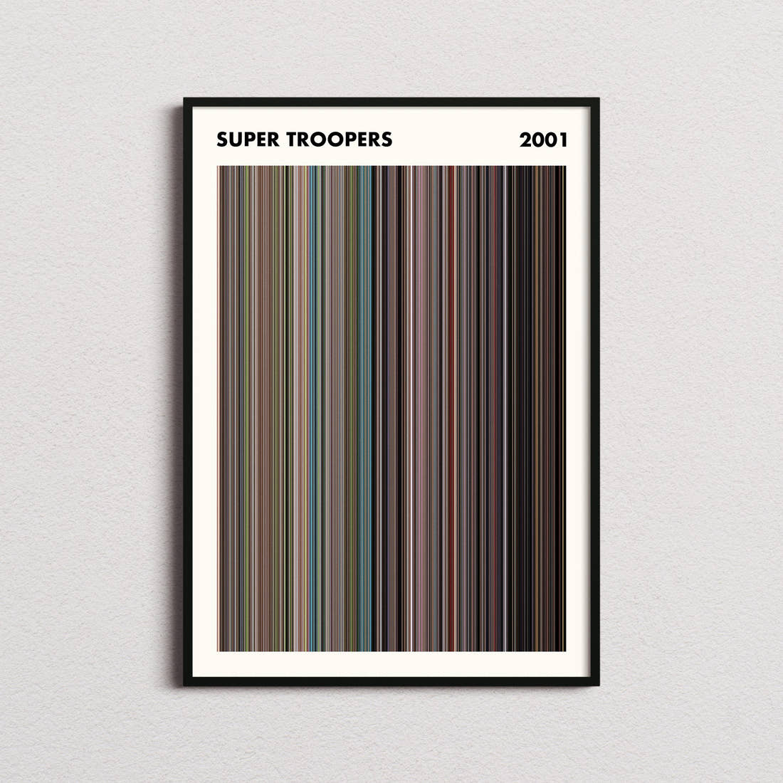 Super Troopers Movie Barcode Poster - Simplified