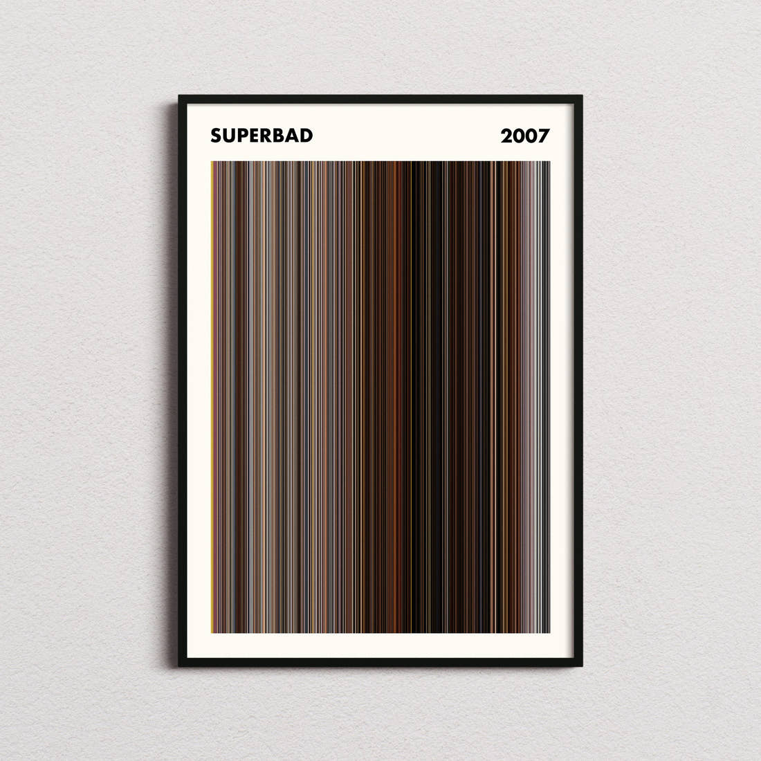 Superbad Movie Barcode Poster - Simplified