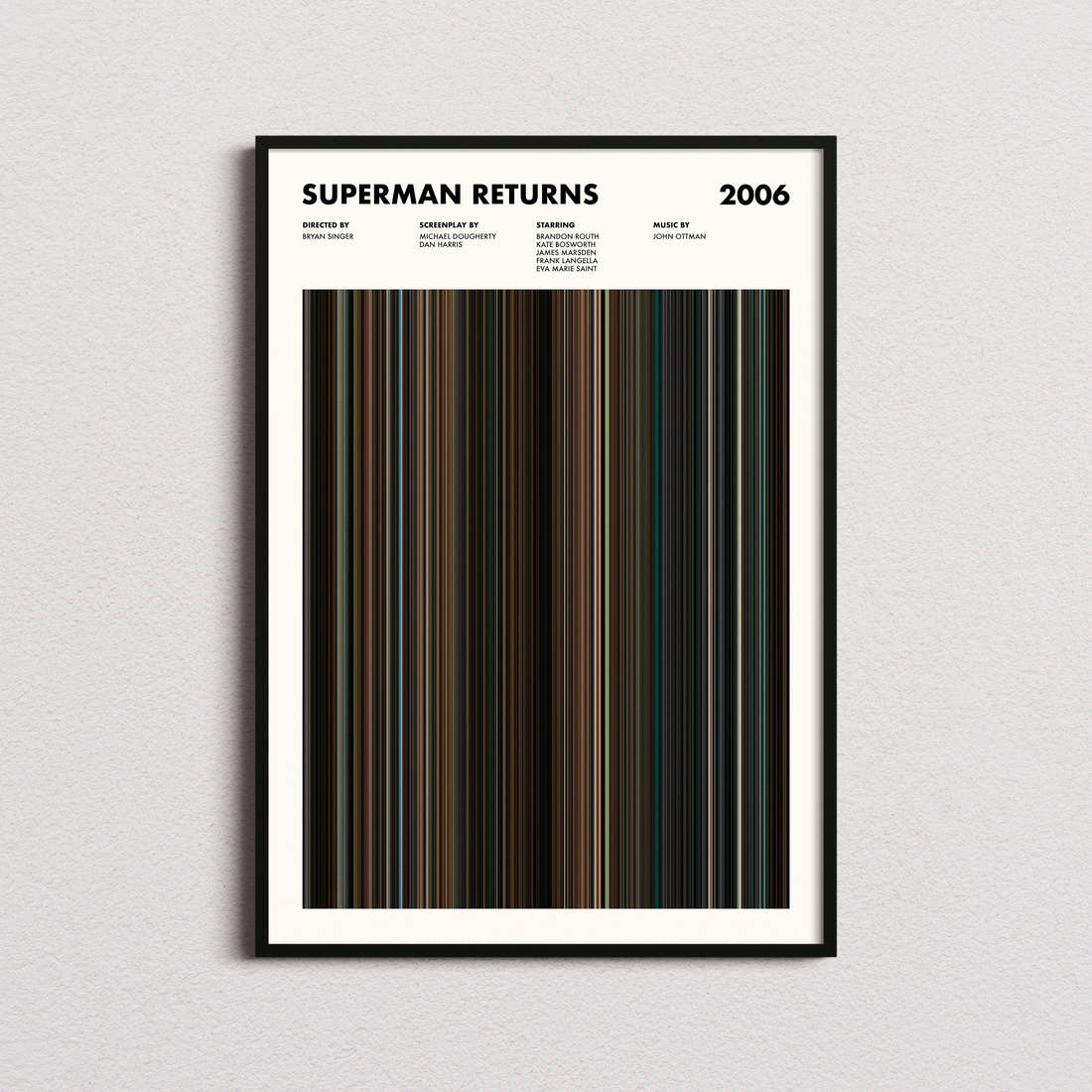 Superman Returns Movie Barcode Poster