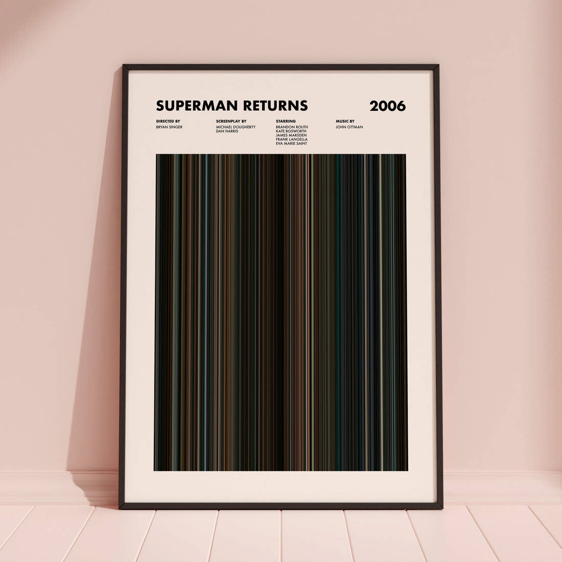 Superman Returns Movie Barcode Poster