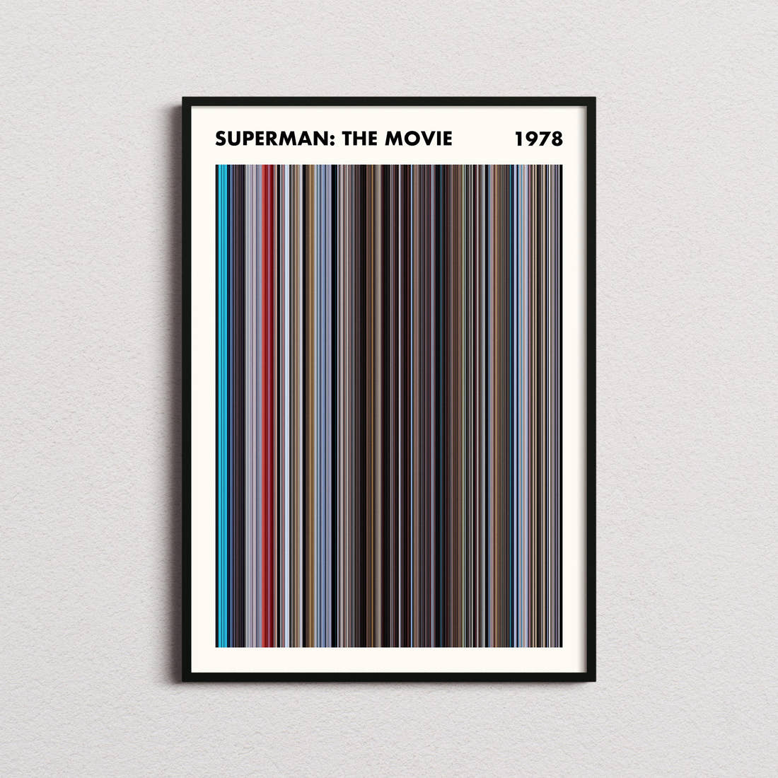 Superman: The Movie Barcode Poster - Simplified