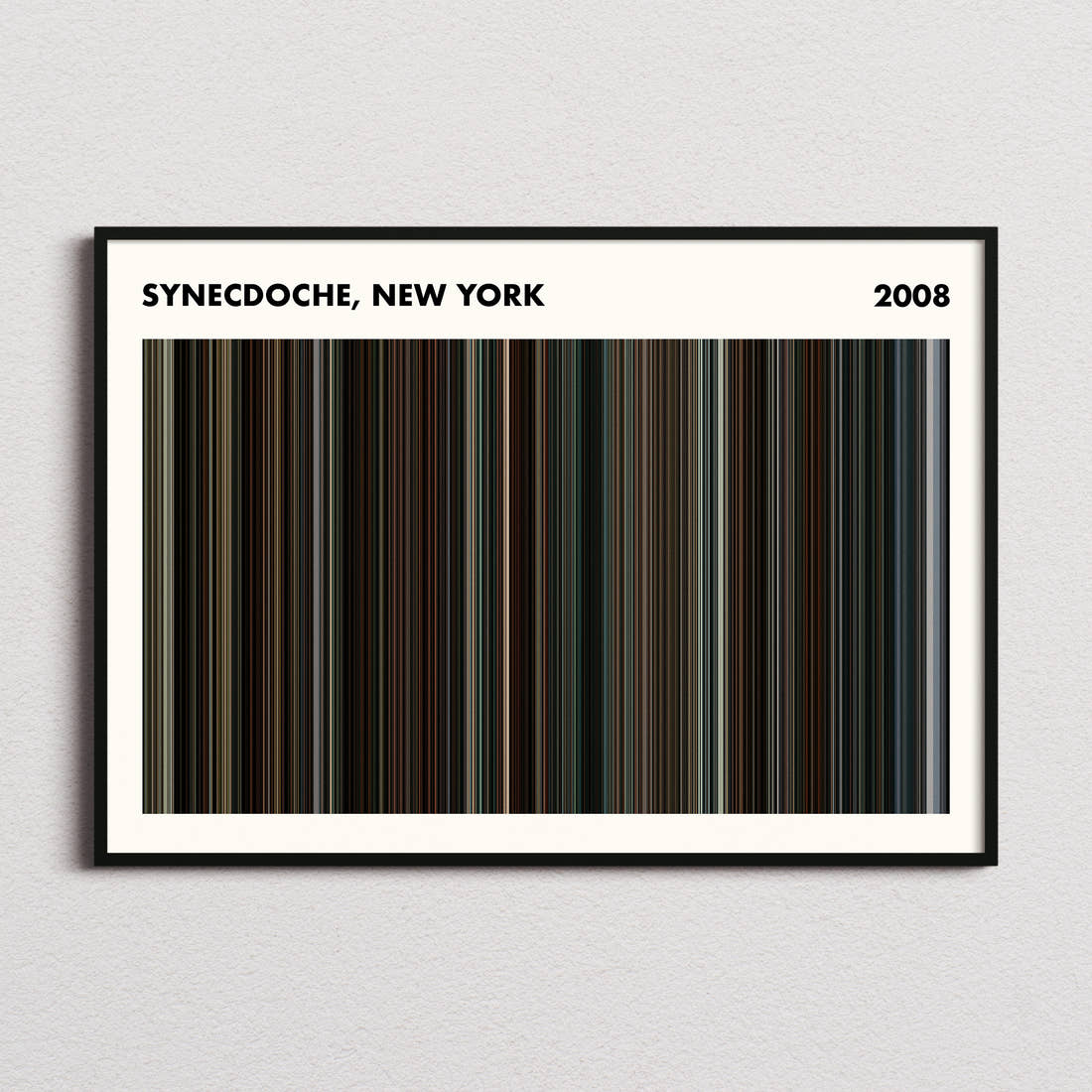 Synecdoche, New York Movie Barcode Poster - Simplified