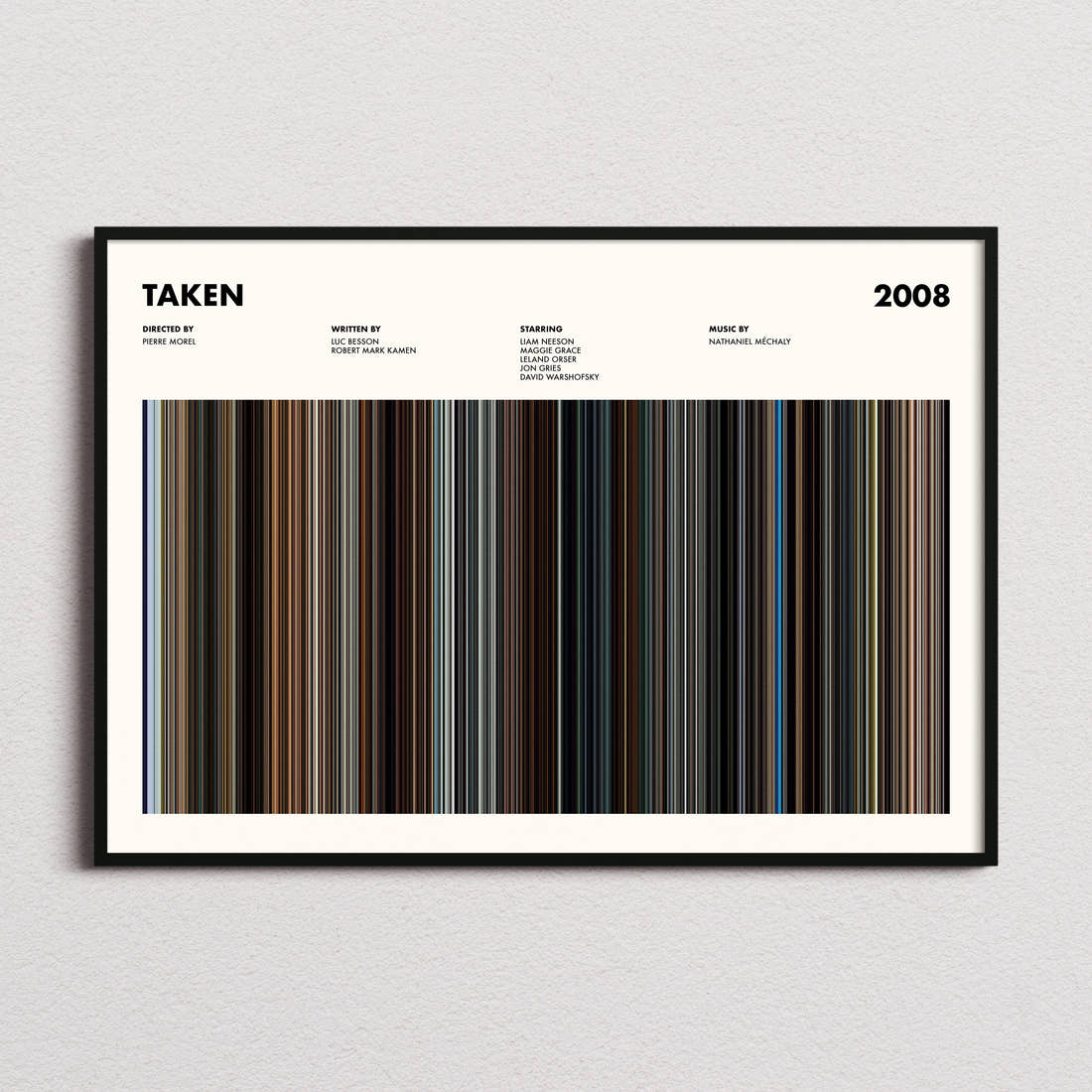 Taken Movie Barcode Poster