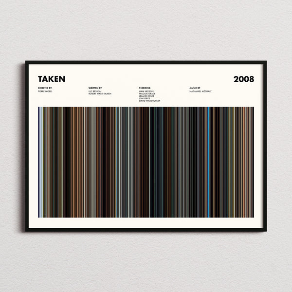 Taken Movie Barcode Poster