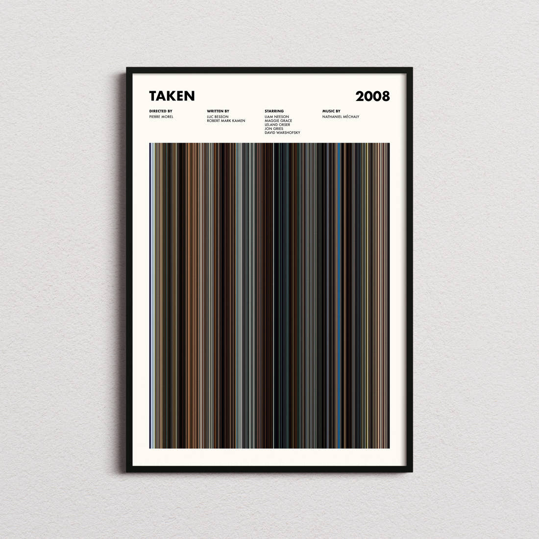 Taken Movie Barcode Poster