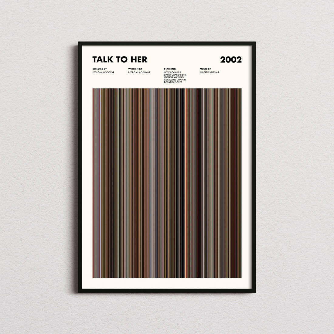Talk to Her Movie Barcode Poster