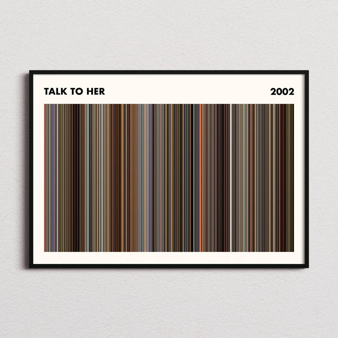Talk to Her Movie Barcode Poster - Simplified