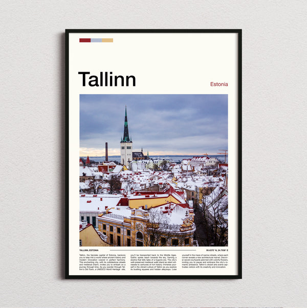 Tallinn - Snowy Old Town - Travel Print