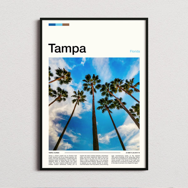 Tampa - Palm Trees - Travel Print
