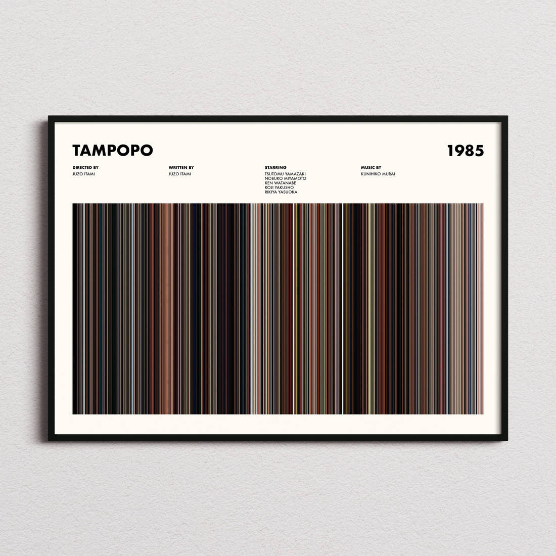 Tampopo Movie Barcode Poster