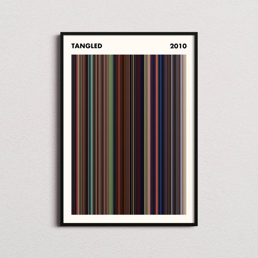 Tangled Movie Barcode Poster - Simplified