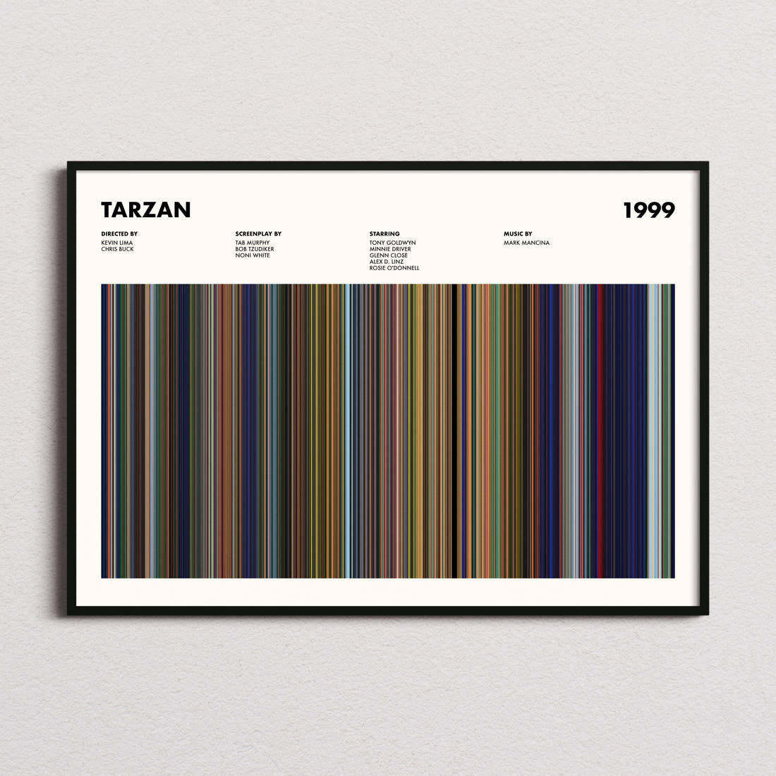 Tarzan Movie Barcode Poster