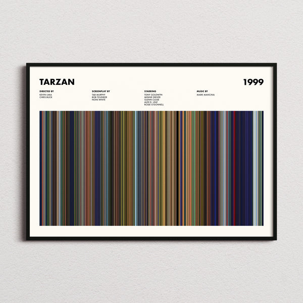 Tarzan Movie Barcode Poster