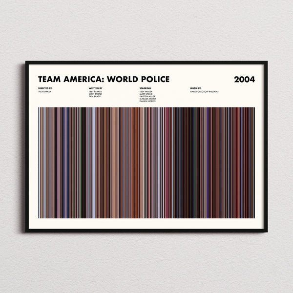 Team America: World Police Movie Barcode Poster