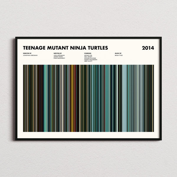 Teenage Mutant Ninja Turtles Movie Barcode Poster
