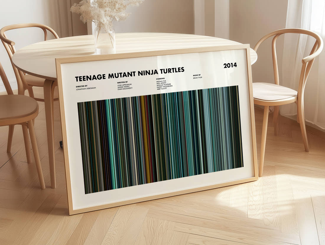 Teenage Mutant Ninja Turtles Movie Barcode Poster