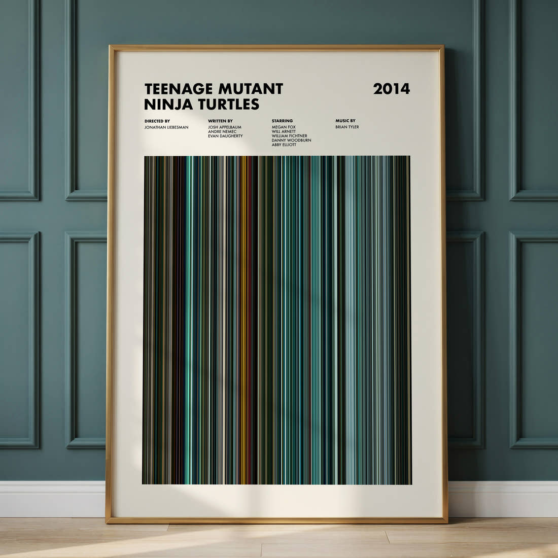 Teenage Mutant Ninja Turtles Movie Barcode Poster