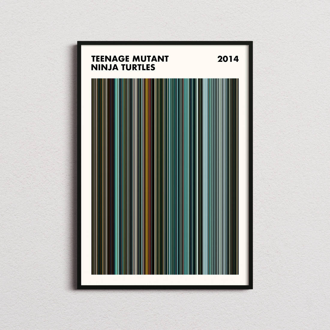 Teenage Mutant Ninja Turtles Movie Barcode Poster - Simplified