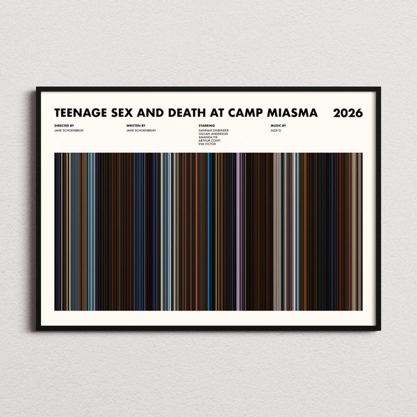 Teenage Sex and Death at Camp Miasma Movie Barcode Poster