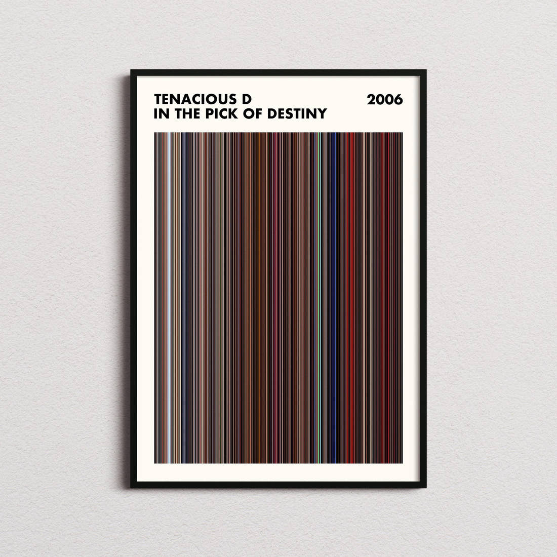 Tenacious D in the Pick of Destiny Movie Barcode Poster - Simplified