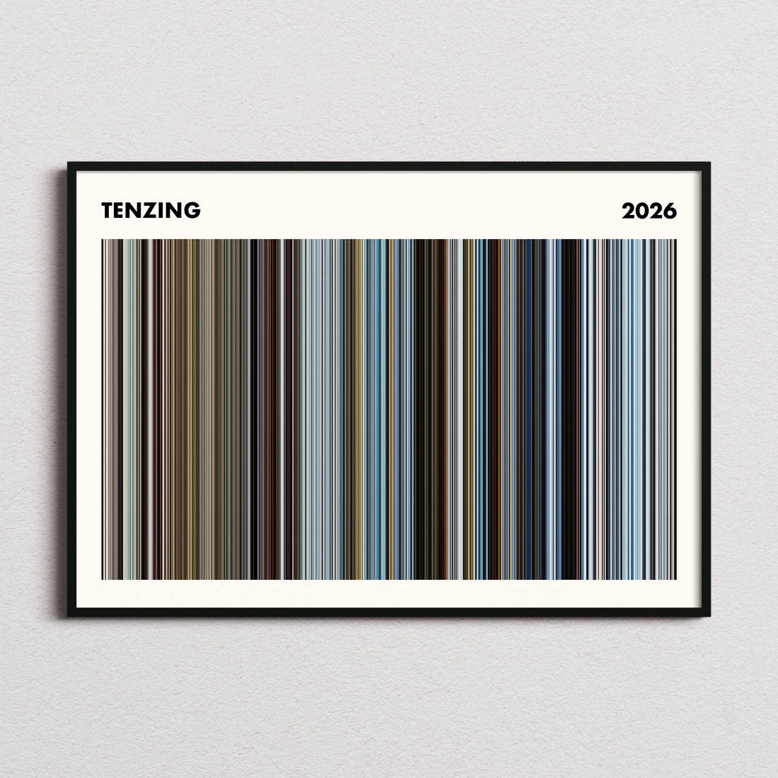 Tenzing Movie Barcode Poster - Simplified