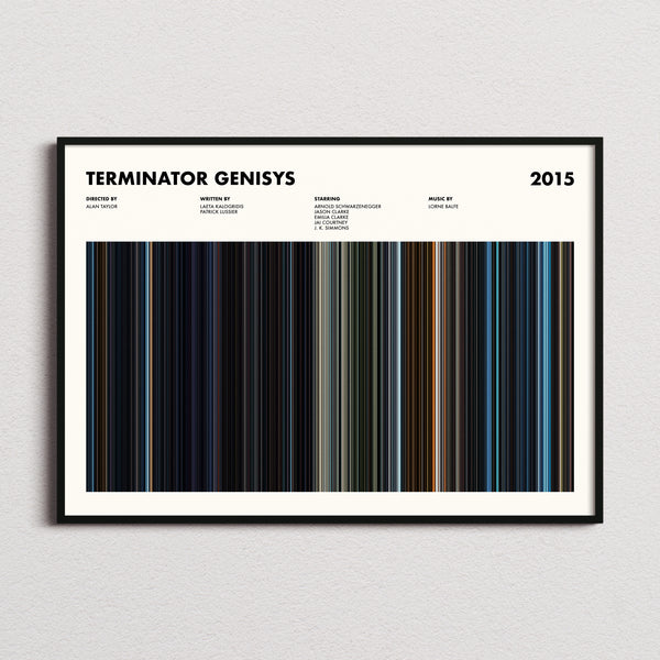 Terminator Genisys Movie Barcode Poster