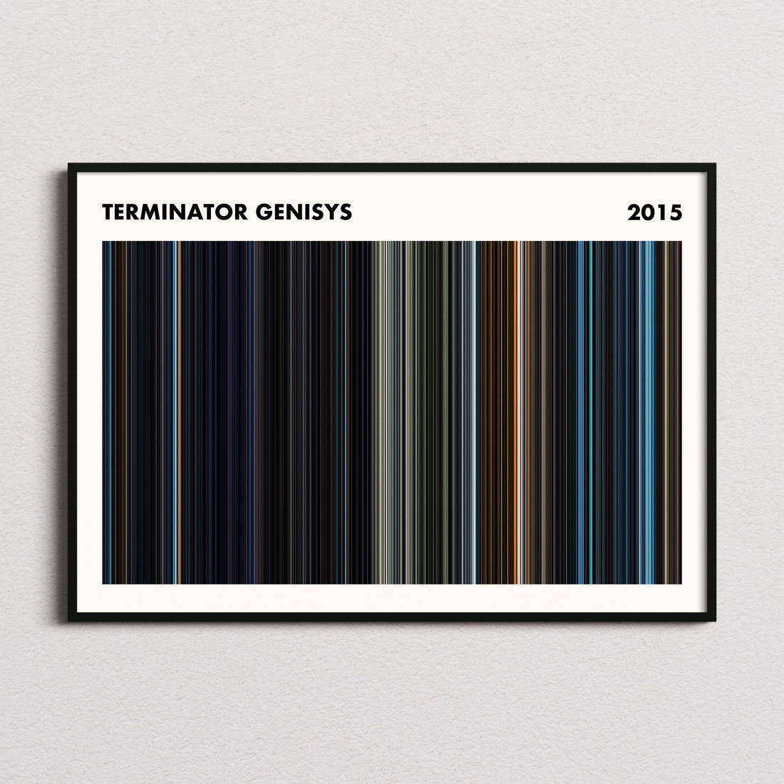 Terminator Genisys Movie Barcode Poster - Simplified