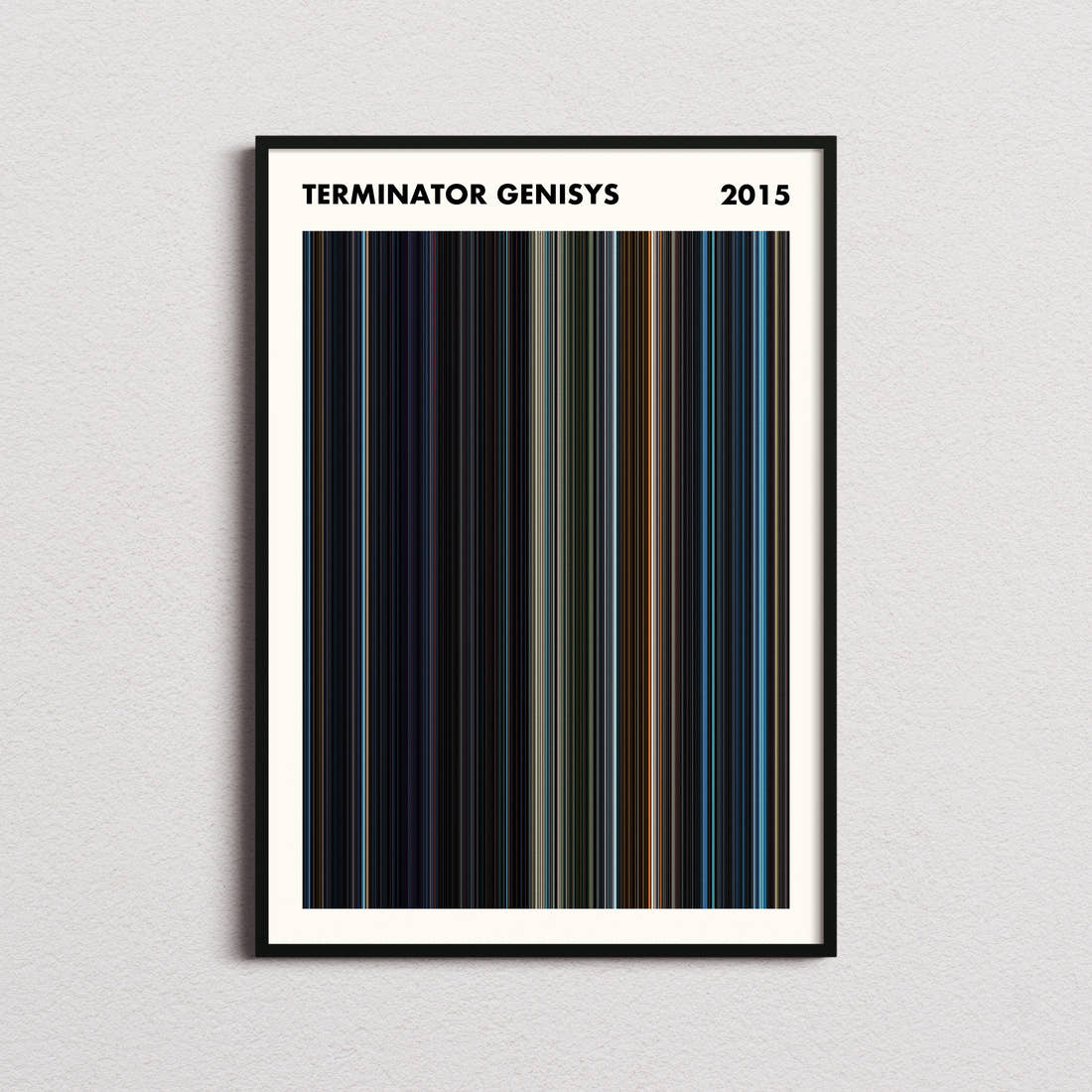 Terminator Genisys Movie Barcode Poster - Simplified