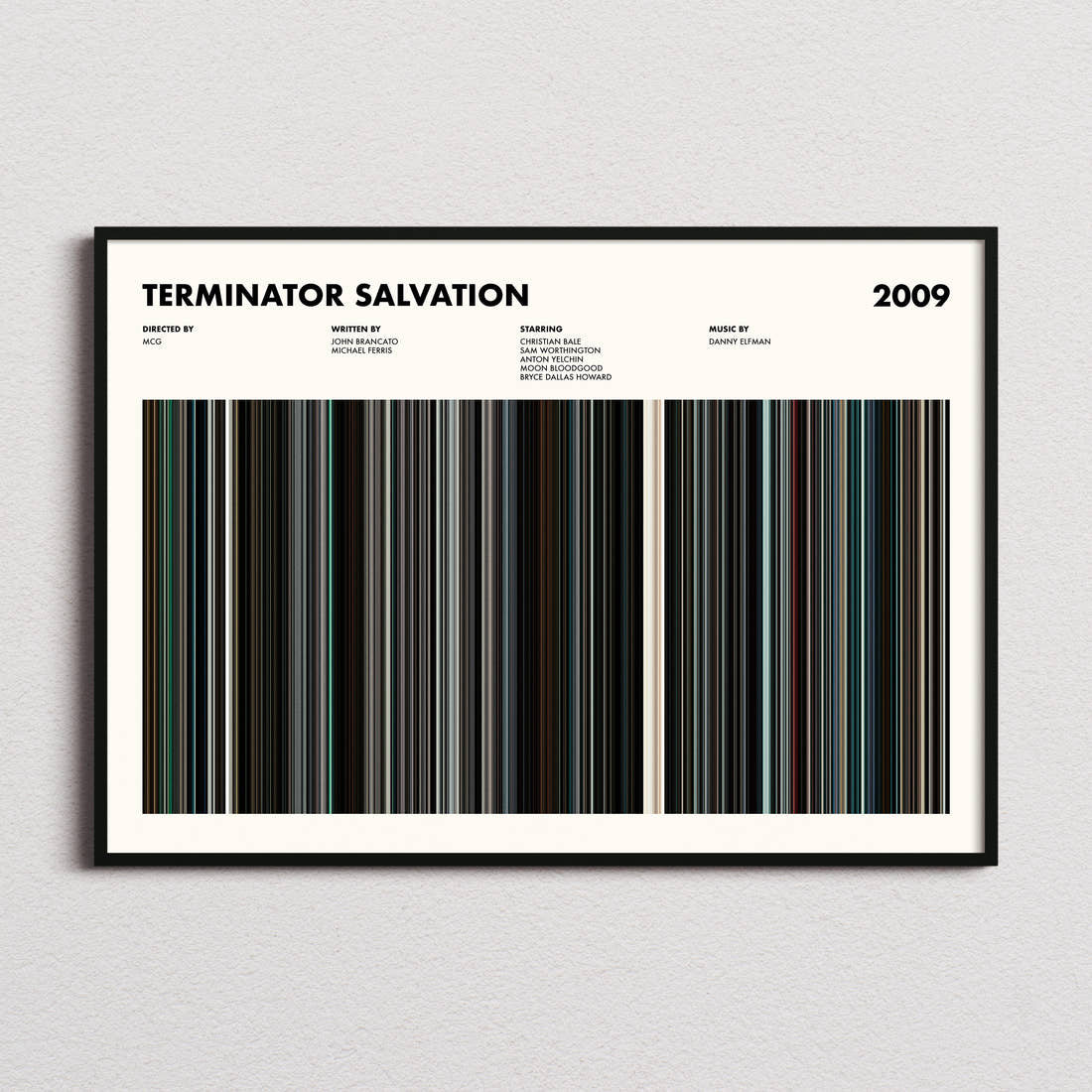 Terminator Salvation Movie Barcode Poster